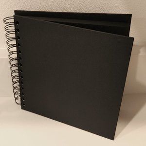Rossler hardbound black photo book: 7" x 7"